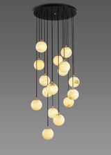 Luna hall lampe med marmorkugler