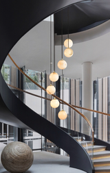 Luna hall lampe med marmorkugler