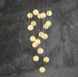 Luna hall lampe med marmorkugler