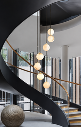 Luna hall lampe med marmorkugler