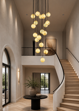 Luna hall lampe med marmorkugler