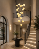 Luna hall lampe med marmorkugler