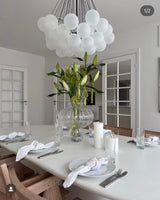 Valencia loftlampe med kugler i mat glas