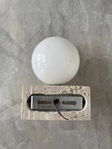 Maya væglampe m. opalglas og travertin