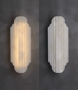 Sølva marmor væglampe