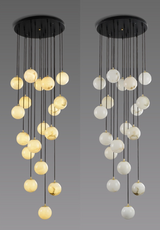 Luna hall lampe med marmorkugler