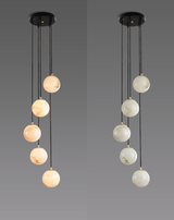 Luna hall lampe med marmorkugler