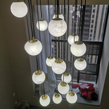 Luna hall lampe med marmorkugler