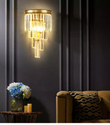 Talia krystal væglampe guldfarve