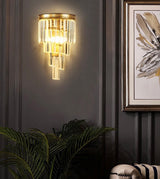 Talia krystal væglampe guldfarve