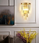 Talia krystal væglampe guldfarve