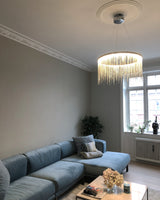 Tekla metal tassel lampe chrome