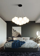 Norr loftlampe med opal glas kugler