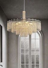 Halo krystal lysekrone chrome