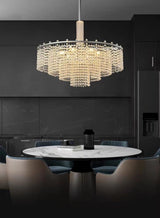 Halo krystal lysekrone chrome