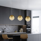 Ball loftslampe med krystalglas