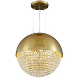 Ball loftslampe med krystalglas