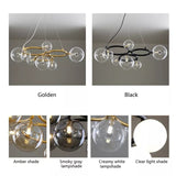 Vera loftlampe med kugler i glas