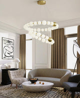 Gaia lysekrone med messingdetaljer