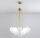 Valencia loftlampe med kugler i mat glas