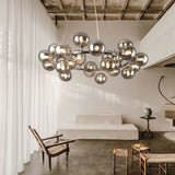 Paris loftlampe med kugler i glas