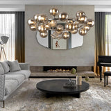 Paris loftlampe med kugler i glas