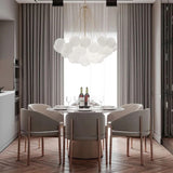 Valencia loftlampe med kugler i mat glas