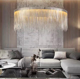 Tekla metal tassel lampe chrome