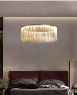 Tekla metal tassel lampe chrome