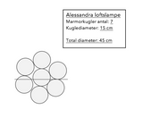 Alessandra loftlampe med kugler i marmor