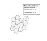 Alessandra loftlampe med kugler i marmor