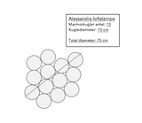 Alessandra loftlampe med kugler i marmor