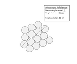 Alessandra loftlampe med kugler i marmor