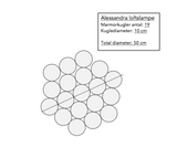 Alessandra loftlampe med kugler i marmor