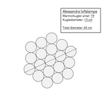 Alessandra loftlampe med kugler i marmor