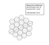 Alessandra loftlampe med kugler i marmor