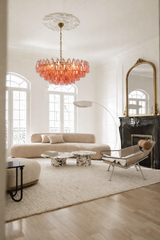 Alma lysekrone peach/rød