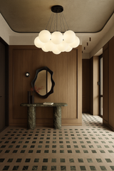 Norr loftlampe med opal glas kugler