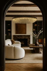 Agathe krystal lysekrone med dråbeformede krystalglas