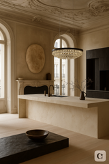 Agathe krystal lysekrone med dråbeformede krystalglas