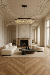 Agathe krystal lysekrone med dråbeformede krystalglas