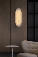 Sølva marmor væglampe