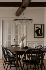 Agathe krystal lysekrone med dråbeformede krystalglas