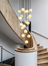 Luna hall lampe med marmorkugler