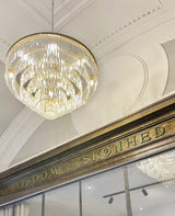 Thera krystal lysekrone guld