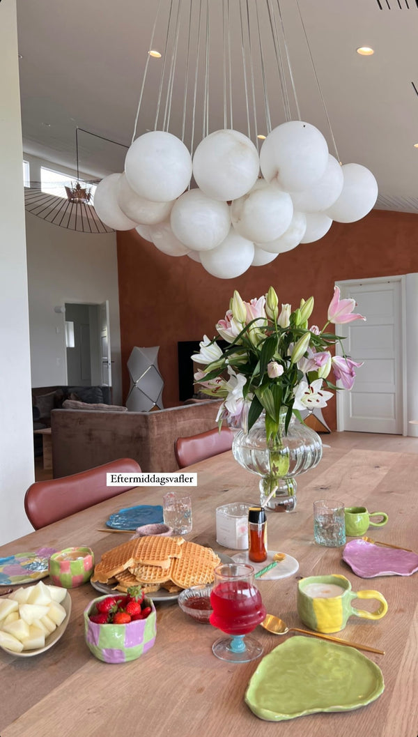 Alessandra loftlampe med kugler i marmor