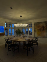 Agathe krystal lysekrone med dråbeformede krystalglas