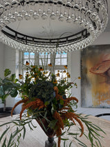 Agathe krystal lysekrone med dråbeformede krystalglas