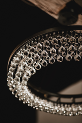 Agathe krystal lysekrone med dråbeformede krystalglas