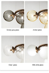 Vera loftlampe med kugler i glas
